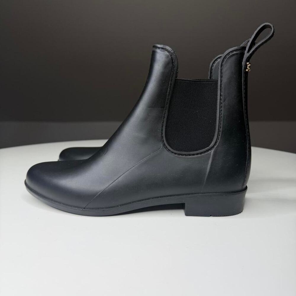 Sam Edelman Tinsley Matte Black Rain Boots Sz‎ 8 Minimal Chelsea Waterproof